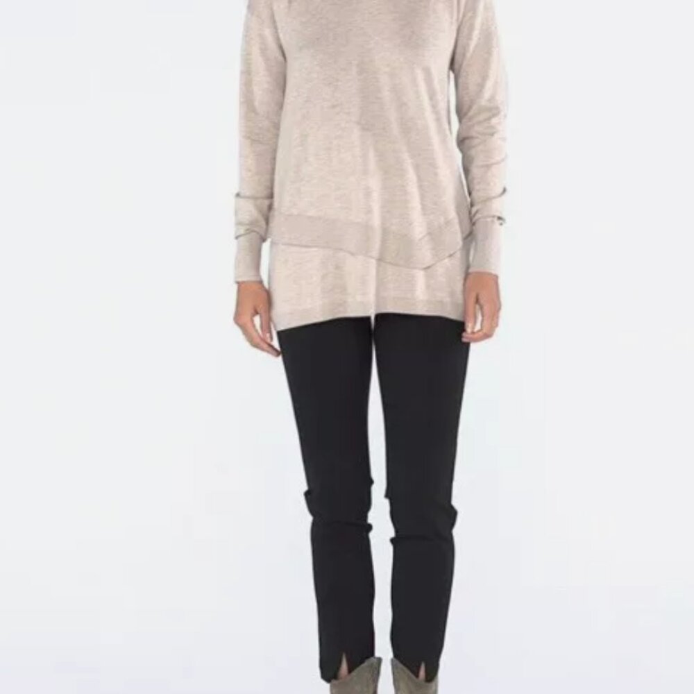 Women's CABI Recess Pullover Size Small Heather Stone Style #4478